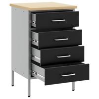 Werkbank met lade met opslag Zwart en Grijs 50 x 55 x 85 cm - thumbnail