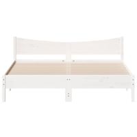 Bedframe zonder matras massief grenenhout wit 200x200 cm - thumbnail