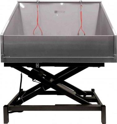 Elektrisch RVS bad 120x60 met hoge spatwand