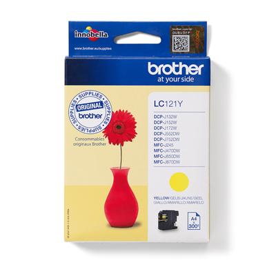 Brother inktcartridge, 300 pagina&apos;s, OEM LC-121Y, geel - thumbnail