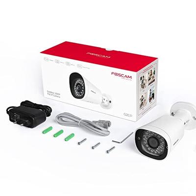 Foscam G2EP 2 MP Full HD PoE IP bewakingscamera (wit) nachtzicht netwerkcamera micro SD-kaartengeheugen, weerbescherming IP66, compatibel met Alexa, AI persoonlijke herkenning en push-alarm