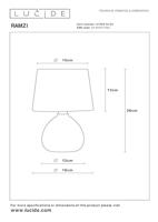 Lucide RAMZI - Tafellamp - Ø 18 cm - 1xE14 - Grijs - thumbnail