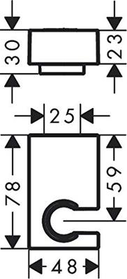 Handdouchehouder Porter E HansGrohe Wand Mat Wit