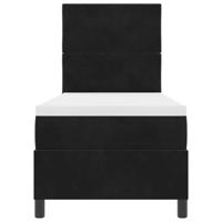 Boxspring bed met matras Zwart 80 x 200 cm Fluweel - thumbnail