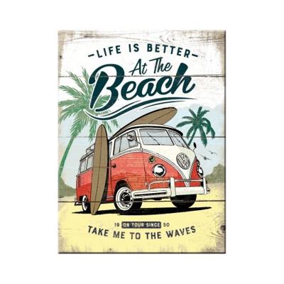 Volkswagen Bulli Life Is Better At The Beach Magneet Volkswagen Bulli Life Is Better At The Beach Magneet