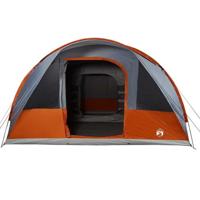 VidaXL Tunneltent 7-persoons waterdicht grijs en oranje - thumbnail