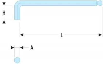 Facom lange inbussleutels 22mm - 83H.22