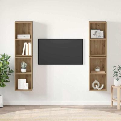 Tv-meubelset 4 pcs Artisan Eiken 37 x 37 x 72 cm Bewerkt hout