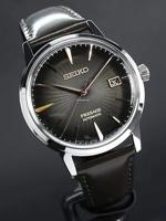 Seiko SRPJ17J1 Horloge Presage Automaat staal-leder zilverkleurig-bruin 39,5 mm - thumbnail