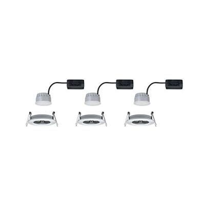 Paulmann Nova Inbouwlamp voor badkamer Set van 3 stuks LED LED 18 W IP44 Aluminium (gedraaid) Paulmann Nova Inbouwlamp voor badkamer Set van 3 stuks LED LED 18 W IP44 Aluminium (gedraaid)