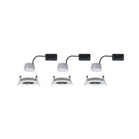 Paulmann Nova Inbouwlamp voor badkamer Set van 3 stuks LED LED 18 W IP44 Aluminium (gedraaid) - thumbnail