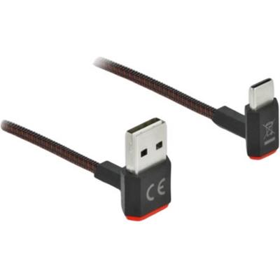 Delock 85274 USB-kabel USB 2.0 USB-A stekker, USB-C stekker 0.20 m Zwart