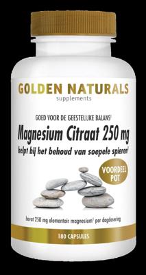 Golden Naturals Magnesium Citraat 250mg Capsules Golden Naturals Magnesium Citraat 250mg Capsules