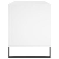 Platenkast 100x38x48 cm bewerkt hout wit - thumbnail