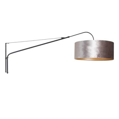 Steinhauer WandlampElegant Classy 50cm zwart met taupe velourse kap - 8134ZW
