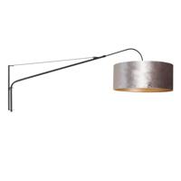 Steinhauer WandlampElegant Classy 50cm zwart met taupe velourse kap - 8134ZW - thumbnail
