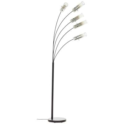 Brilliant VloerlampGlasini zwart met smoke glas - 99208/06