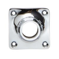 De Oude Deurklink Rozet - Vierkant glanzend Nikkel - thumbnail