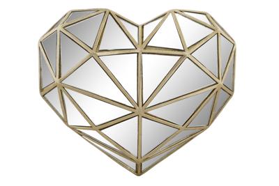 Decoratieve figuren DKD Home Decor 26 x 5 x 21 cm Hart Gouden