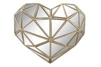 Decoratieve figuren DKD Home Decor 26 x 5 x 21 cm Hart Gouden - thumbnail
