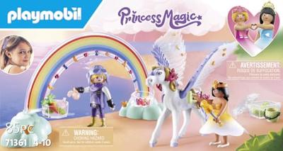 PLAYMOBIL 71361 Gevleugeld paard om te versieren - Prinses Magie - Met een prinses, een ridder en een regenboog om te versieren - Vanaf 4 jaar - thumbnail