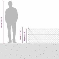 VidaXL Afrasteringspaal zilver 25 x 0,6 m (60 x 60 mm gaas) staal - thumbnail