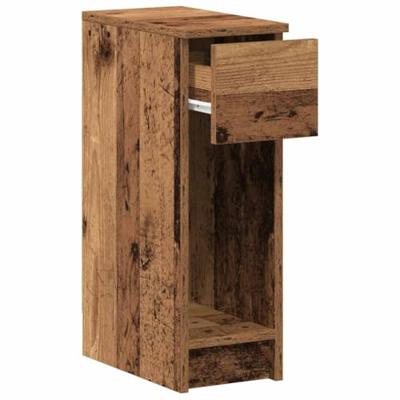 Nachtkastjes 2 st met lade 20x36x60 cm oud houtkleurig