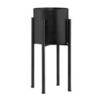 Bloempot Haydn - zwart - 30xØ14,5 cm - thumbnail