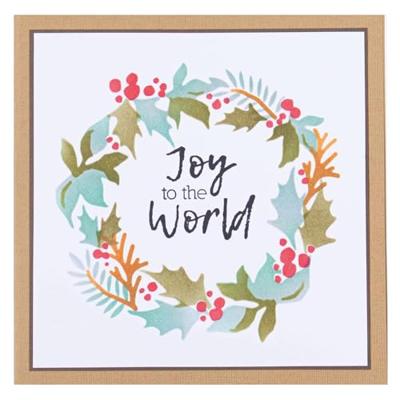 Sizzix • layered stencils holly wreath 4stuks