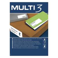MULTI 3 10513 stickers voor het afdrukken, inkjet laser en fotokopieerapparaat, 52,5 x 29,7 mm, 500 vellen - thumbnail