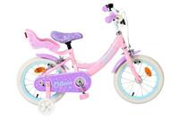 Volare olivia kinderfiets - meisjes - 14 inch - roze - twee handremmen - thumbnail