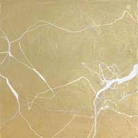 Wanddecoratie Gold Marble 100x100 - thumbnail