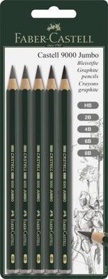 Faber Castell Potloodset 9000 - Jumbo - 5 hardheden