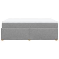 Boxspring met matras stof lichtgrijs 140x200 cm - thumbnail