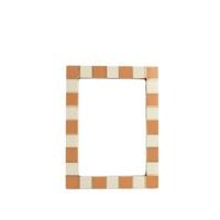 Sissy-Boy Oranje fotolijstje met checker rand - thumbnail