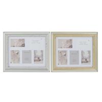 Fotolijsten DKD Home Decor Luxury 46,5 x 2 x 40 cm Kristal Zilverkleurig Gouden polyestyreen Traditioneel (2 Stuks) - thumbnail