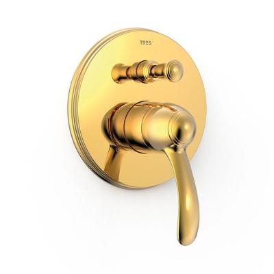 Douchekraan Tres Clasic Inbouw 1 Hendel 2-Wegs Goud