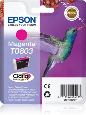 Epson Singlepack Magenta T0803 Claria Photographic Ink