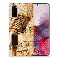 Samsung Galaxy S20 | Siliconen hoesje | met foto Bladmuziek - thumbnail