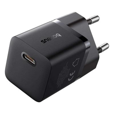 Baseus P10110909113-01 USB-C GaN5 mini 25W netvoeding oplader Zwart