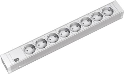 Bachmann 333001 19 inch Stekkerdoos voor patchkast 1 HE Geaarde contactdoos Grijs Bachmann 333001 19 inch Stekkerdoos voor patchkast 1 HE Geaarde contactdoos Grijs