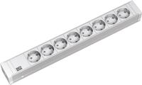 Bachmann 333001 19 inch Stekkerdoos voor patchkast 1 HE Geaarde contactdoos Grijs - thumbnail