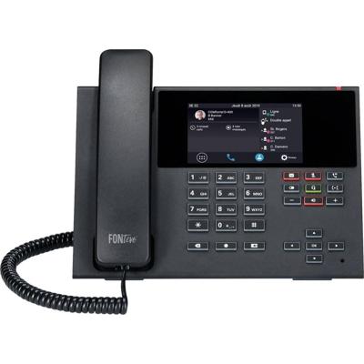 Auerswald COMfortel D-400 Vaste VoIP-telefoon Antwoordapparaat, Handsfree, PoE, Headsetaansluiting Kleuren touchscreen Zwart Auerswald COMfortel D-400 Vaste VoIP-telefoon Antwoordapparaat, Handsfree, PoE, Headsetaansluiting Kleuren touchscreen Zwart