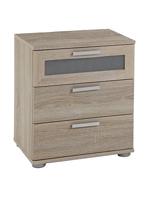 Nachtkastje Jack - 3 lades - eikenkleur - Leen Bakker - thumbnail