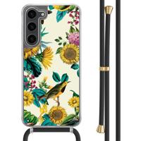 Samsung Galaxy S23 Plus hoesje met zwart koord - Sunflowers - thumbnail