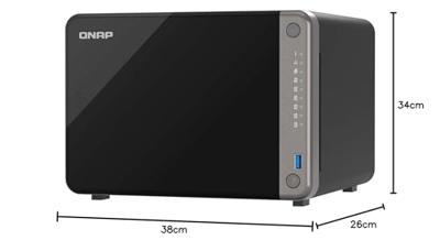 QNAP TS-AI642-8G data-opslag-server NAS Tower Ethernet LAN Zwart Cortex-A76 - thumbnail