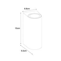 QAZQA Buiten wandlamp roestbruin kunststof ovaal 2-lichts - Baleno - thumbnail