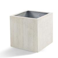 Grigio plantenbak Cube S antiek wit betonlook - thumbnail
