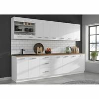 ATLAS Hoge kast met 1 deur - Wit decor - L 40cm - thumbnail