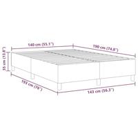 Platform bedframe Blauw 140 x 190 cm Stof - thumbnail